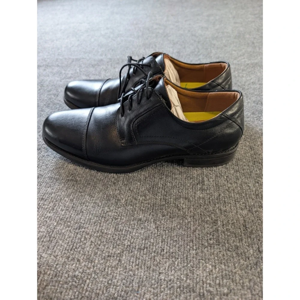 Florsheim Mens 13 D Comfortech Ortholite Black Leather Cap Toe Oxford Shoes 1213
